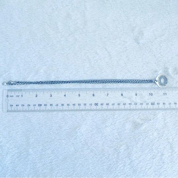 Silpada Sterling Silver CZ Anemone Double Stranded Chain Necklace w/ Pendant - Picture 5 of 8